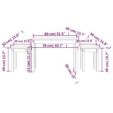 thumbnail of Tables gigognes 3 pcs Marron miel Bois de pin massif Modèle Soleil Zenith Prime