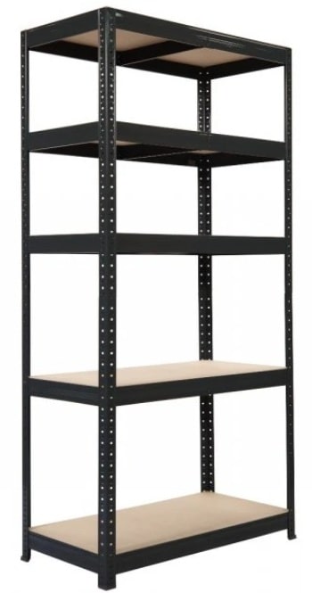 Etagère modulable 5 plateaux bois / métal 40x120xH178 cm 220 kg/plateau