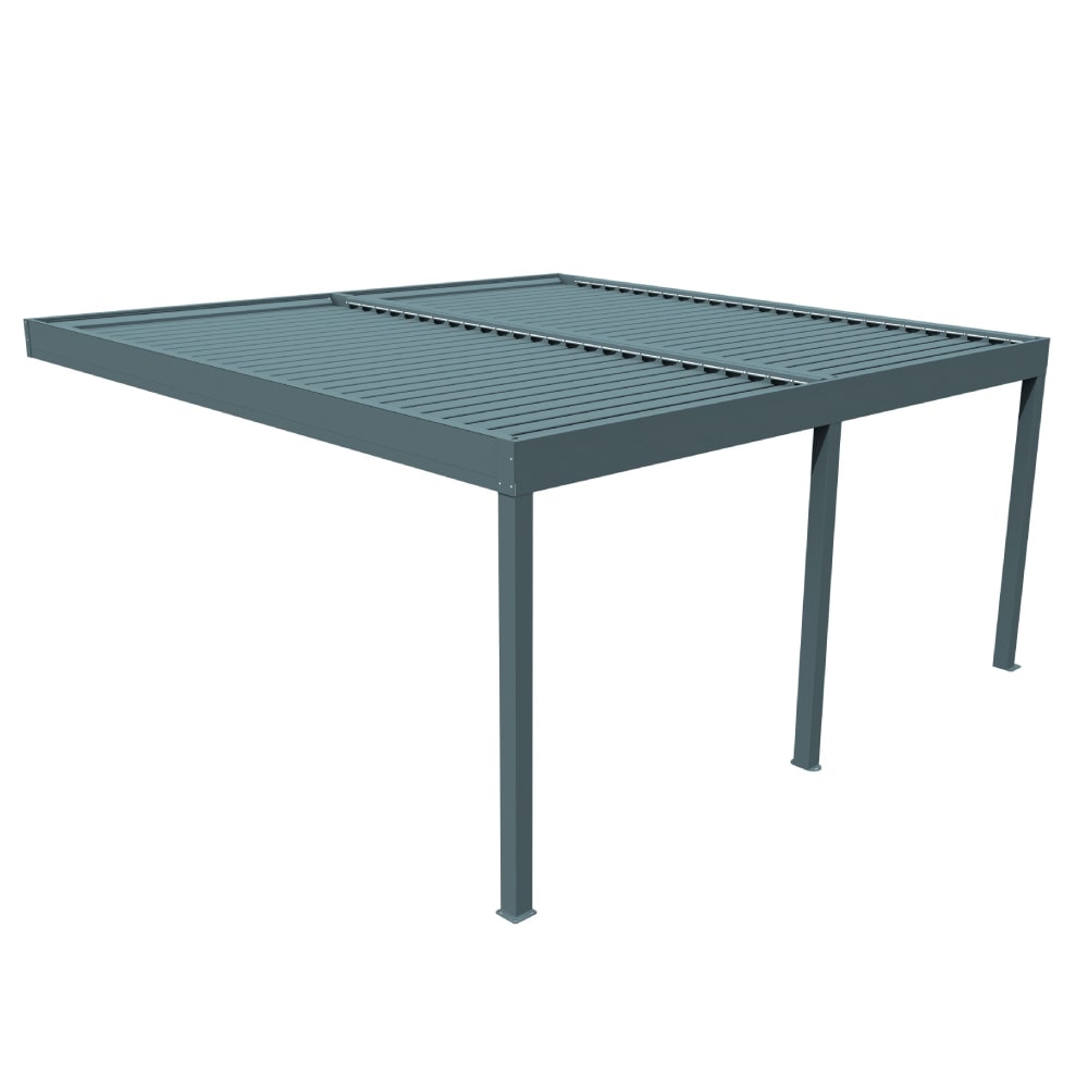 Pergola Bioclimatique Varadero 7,00x4,98 M Verins à télécommande Intersun, Gris Anthracite, aluminium