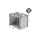 thumbnail of PROREGAL 10x Eurobox NextGen Store | HxBxT 32x30x40cm | 30 Liter | Seite offen | Eurobehälter, Transportbox, Transportbehälter