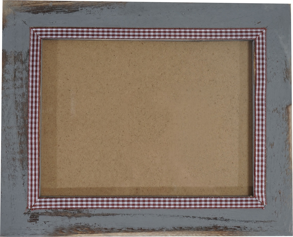 Bilderrahmen T246, Fotorahmen Wand-Rahmen, 21x26cm Holz Shabby-Look Landhaus ~ grau