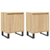 thumbnail of Tables de chevet 2pcs chêne sonoma 40x30x50cm bois d'ingénierie – Modèle Azur