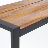 thumbnail of Banco de acero y madera de acacia estilo industrial, 2 piezas