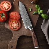 thumbnail of Wakoli EDIB Damast Santoku Messer I 17cm Klinge aus 67 Lagen Damaststahl I Pakkaholzgriff