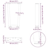 thumbnail of vidaXL Couchtischbeine V-Form 2 Stück Weiß 38x(42-43,3) cm Stahl