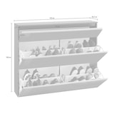 thumbnail of Dmora Schuhschrank Piero, Mehrzweckschrank mit 2 Türen und 1 Klapptür, Eingangsschuhregal, 100 % Made in Italy, cm 120x27h108, glänzend weiß