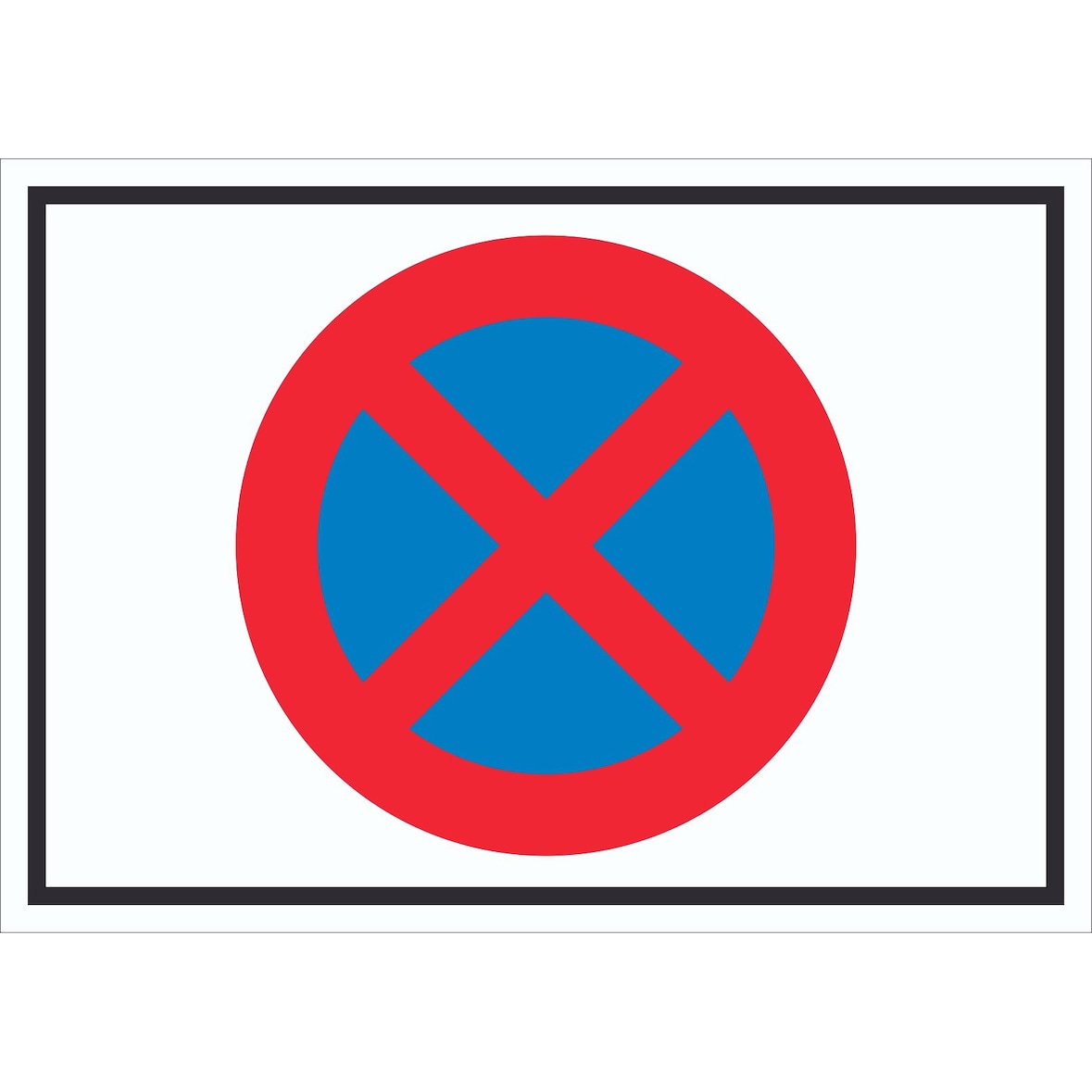 Absolutes Haltverbot Symbol Schild A2 Rückseite selbstklebend