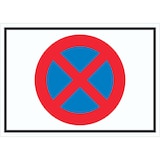 thumbnail of Absolutes Haltverbot Symbol Schild A2 Rückseite selbstklebend