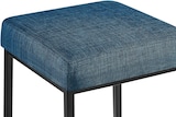 thumbnail of Barhocker BIDAN - Stoff Blau 37x37x83 cm | Barstuhl Mit Lehne Tresenhocker Tresenstuhl Kneipenhocker Kneipenstuhl