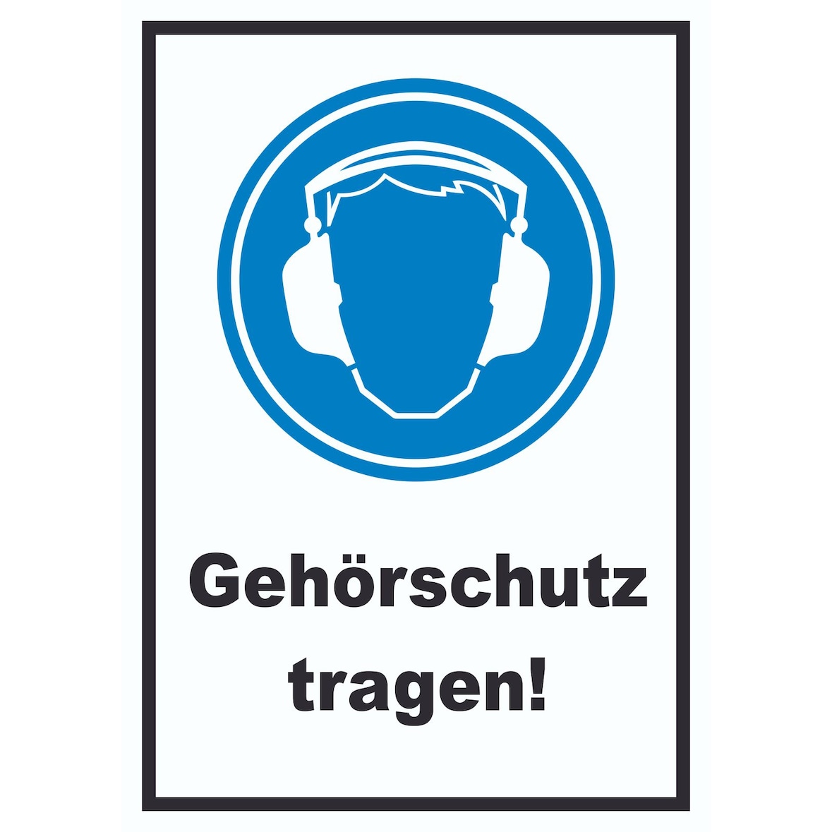Gehörschutz tragen Schild A2 (420x594mm)