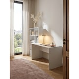 thumbnail of Schreibtisch mit Regal Weiß 170x59x143,5 cm Bürotisch Modern, Laptoptisch mit 6 Ablagen, Homeoffice Computertisch mit