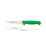 thumbnail of Arcos Cuchillo Cocina, Hoja de Acero Inoxidable NITRUM de 130 mm, Mango inyectado en Polipropileno, Color verde