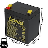 thumbnail of Bleiakku 12V 4,5Ah kompatibel S4,5-12 wartungsfrei AGM VdS