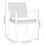 thumbnail of vidaXL 7-tlg. Garten-Essgruppe mit Kissen Poly Rattan und Stahl