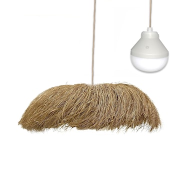 Lumisky Luminária pendente sem fio HAVANA RGB D75CM Algas marinhas Bege