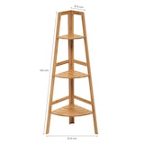 thumbnail of Estante de canto em bambu com 3 níveis Canoply 103x31.9x31.9cm Natural 7house