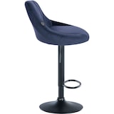 thumbnail of Set van 2 Barkrukken Lazio Fluweel blauw/zwart