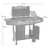 thumbnail of TAINO BASIC 4+1 Gasgrill BBQ Grillwagen Edelstahl Brenner Seitenkocher Grill
