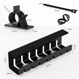 thumbnail of Albatros Kabelkanal Set C Silber– Kabelmanagement aus pulverbeschichtetem Stahl für Schreibtische