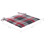 thumbnail of vidaXL Gartenstuhl-Sitzkissen 2 Stk. Rot Karomuster 50x50x4 cm Stoff