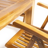 thumbnail of Conjunto muebles de madera teca, Mesa de 180 cm de largo y 6 sillones reclinables, Madera teca grado A, Tratamiento al agua aplicado