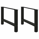 thumbnail of vidaXL Couchtischbeine Schwarz 2 Stk. 70x(42-43) cm Stahl