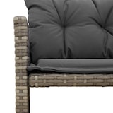 thumbnail of vidaXL Gartensofa in L-Form mit Tisch und Kissen Grau Poly Rattan