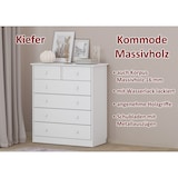 thumbnail of Kommode weiß Sideboard Anrichte Kiefer massiv 2+4 Schubladen 90.50-13W