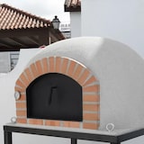 thumbnail of MF - Forno a Legna da Esterno in Muratura Modello STROMBOLI (Bordeaux - 80 x 80 x 72 cm) – Isolato con Sughero e 3 Coperte in Ceramica