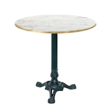 thumbnail of Restootab - Table bistrot Ø70cm calacatta chants laiton