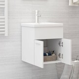 thumbnail of vidaXL Waschbeckenunterschrank mit Einbaubecken Weiß Holzwerkstoff