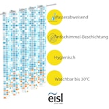 thumbnail of Eisl Textil Duschvorhang 180x200 Mosaik Blau, waschbarer Antischimmel Vorhang mit Motiv