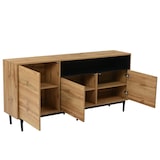 thumbnail of Merax Sideboard im Landhausstil mit Metallfüße, Anrichte aus Holz mit verstellbaren Einlegböden, Kommode, B:160cm