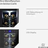 thumbnail of Klarstein Shiraz 18 Slim Uno Weinkühlschrank 18 Flaschen 5 - 18 °C Touch-Control Schwarz