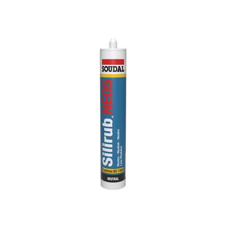 Mastic Silicone Silirub Neo5 Noir Cartouche 300 Ml Soudal 120646