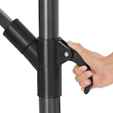 thumbnail of tectake Parasol à LED solaire Sunna avec manivelle 2,5 x 2,5 m - gris clair - 405024