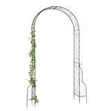 thumbnail of DanDiBo Rosenbogen Metall 254x159 cm Braun 96025 Torbogen Gartentor Eisen Rankhilfe Rankgitter Rundbogen ohne Tür