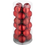 thumbnail of tectake Conjunto de 24 bolas de Navidad rojas  Rojo