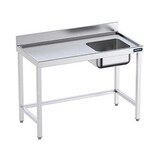 thumbnail of Mesa Mural Acero Inoxidable Perfil Salva aguas y Cubeta Dcha 700 Distform