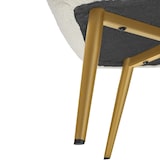 thumbnail of tectake Fauteuil Hygge gestoffeerd, ergonomisch, draagkracht 150 kg - Zonder hocker, Bouclé crème/goud - 405596