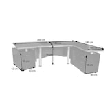 thumbnail of Büromöbel Chef Schreibtisch BERLIN rechts 260 cm Furnier Winkelschreibtisch