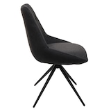 thumbnail of Conjunto de 6 cadeiras de sala de jantar HWC-M65, cadeira de cozinha cadeira de braços, giratória posição automática metal tecido/têxtil ~ antracite