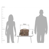 thumbnail of Greenburry Aktentasche Leder 2 Fächer Lehrertasche Schultasche Vintage braun antik 38x30cm Tragegriff und Schultergurt