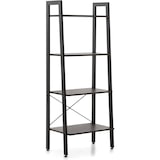 thumbnail of COSTWAY Librería, Estante 4 Niveles, Estante Escalera de Madera con Seguros Antivolco y Patas Ajustables, Estructura Metálica