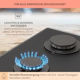 thumbnail of Firetale Gaskochfeld 2-flammig Aluminium-Brenner Erdgas/Propangas inkl. Schlauch und Druckminderer Schwarz