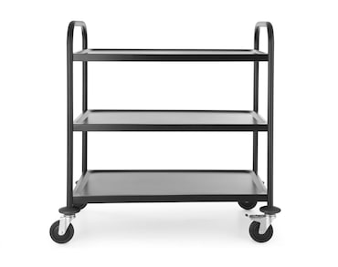 Carrito de servicio Hendi en acero inoxidable negro mate 910x590x950mm