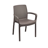 thumbnail of Dmora Sedia da esterno Torino, Seduta da giardino, Sedia per tavolo da pranzo, Poltrona outdoor effetto rattan, 54x60h82 cm, Marrone