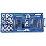 thumbnail of Jeu de tarauds et de filières, avec boîte de rangement, 40 pièces