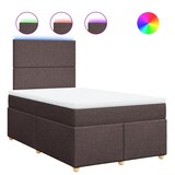 thumbnail of vidaXL Boxspringbett mit Matratze Dunkelbraun 120x190 cm Stoff