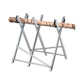 thumbnail of Relaxdays Sägebock, Holzsägearbeiten, klappbar, Sägegestell für Kettensägen, HBT: 80x80x85 cm, Holzbock, Stahl, silber